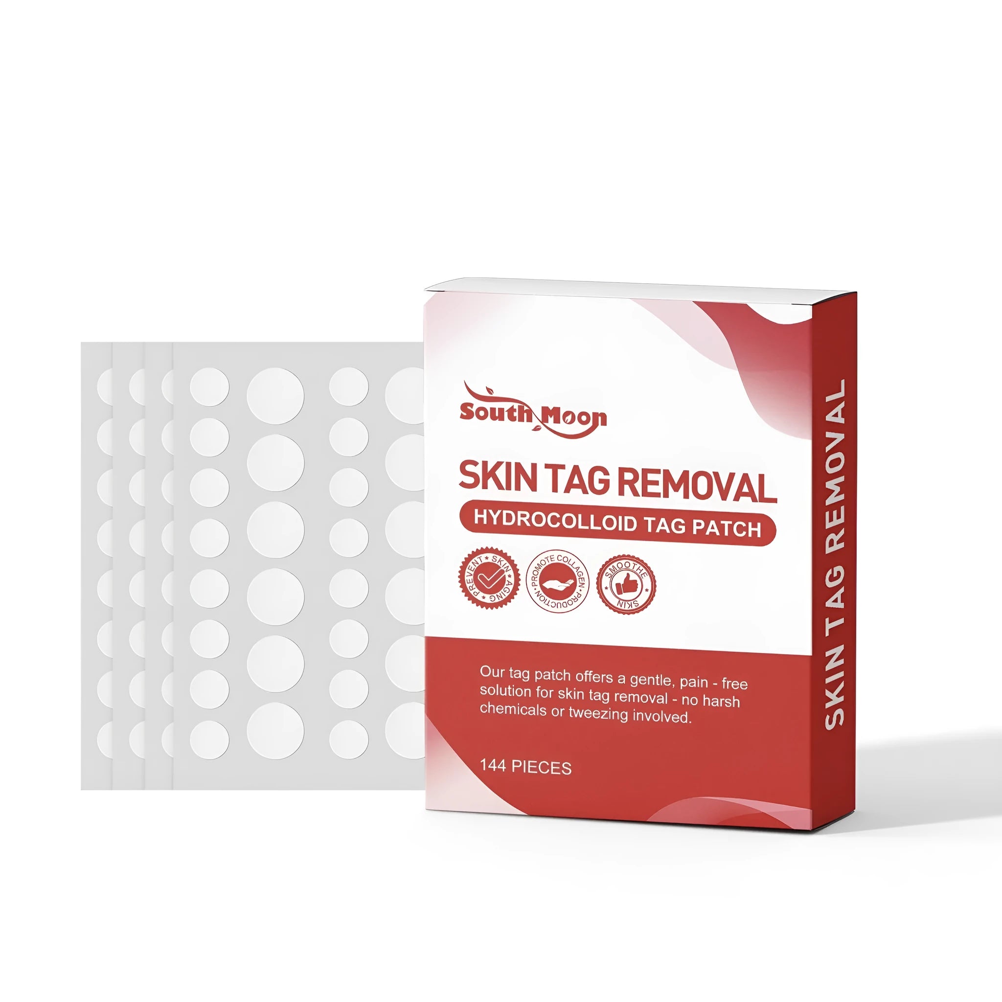 Pack of 144 skin removal care patches with mint leaf extract for post-treatment application