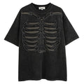 Dark high street style skull graphic short sleeve t-shirt in loose fit with drop shoulders.