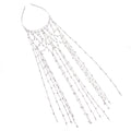 Mesh tassel rhinestone headband hair accessory in gold or silver electroplated colour