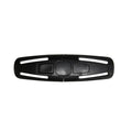 Black nylon PA66 child safety seat 5-point harness buckle measuring 14.5cm by 4cm