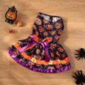 Halloween dog skirt in colourful pumpkin print with double-layer design