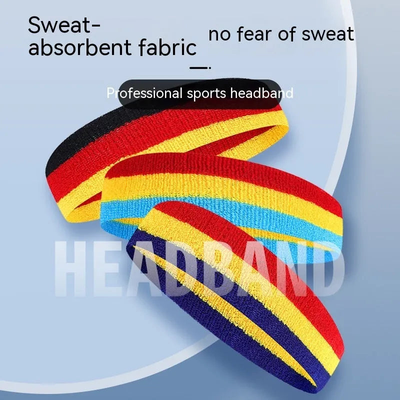 Adult sports headband in multiple colour combinations for running and basketball