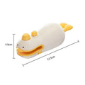 Yellow duck-shaped rechargeable sealing machine with animal jacquard pattern and charging cable
