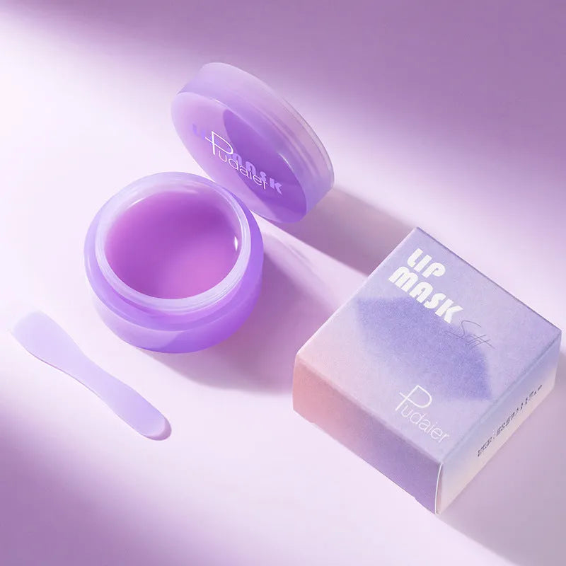 Exfoliating lip balm mask with scraper tool for lip lines, 10ml moisturising formula