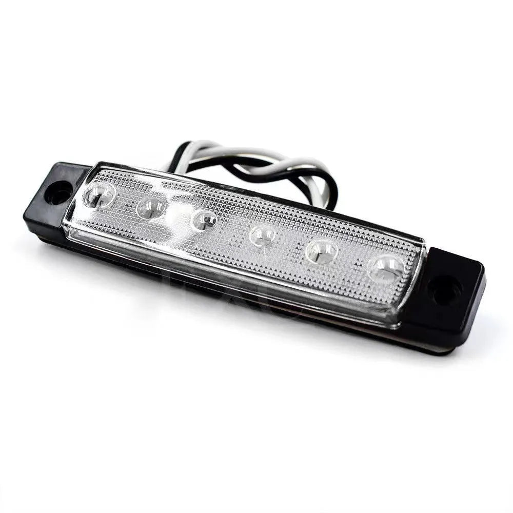 Compact rectangular trailer side warning light in multiple colour options