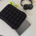 Large capacity black nylon laptop bag with cloud cotton padding for 15.6-inch devices