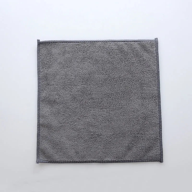 Grey 25cm square microfiber kitchen cleaning cloth for oilproof decontamination