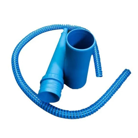 Blue plastic vacuum cleaner suction pipe attachment with round head, 114cm length for appliance dust cleaning