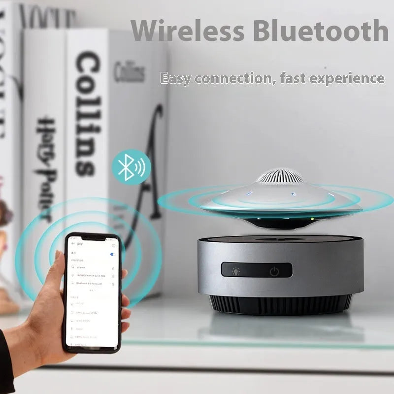 Automatic lifting magnetic levitation Bluetooth speaker in automatic lifting audio colour with floating display