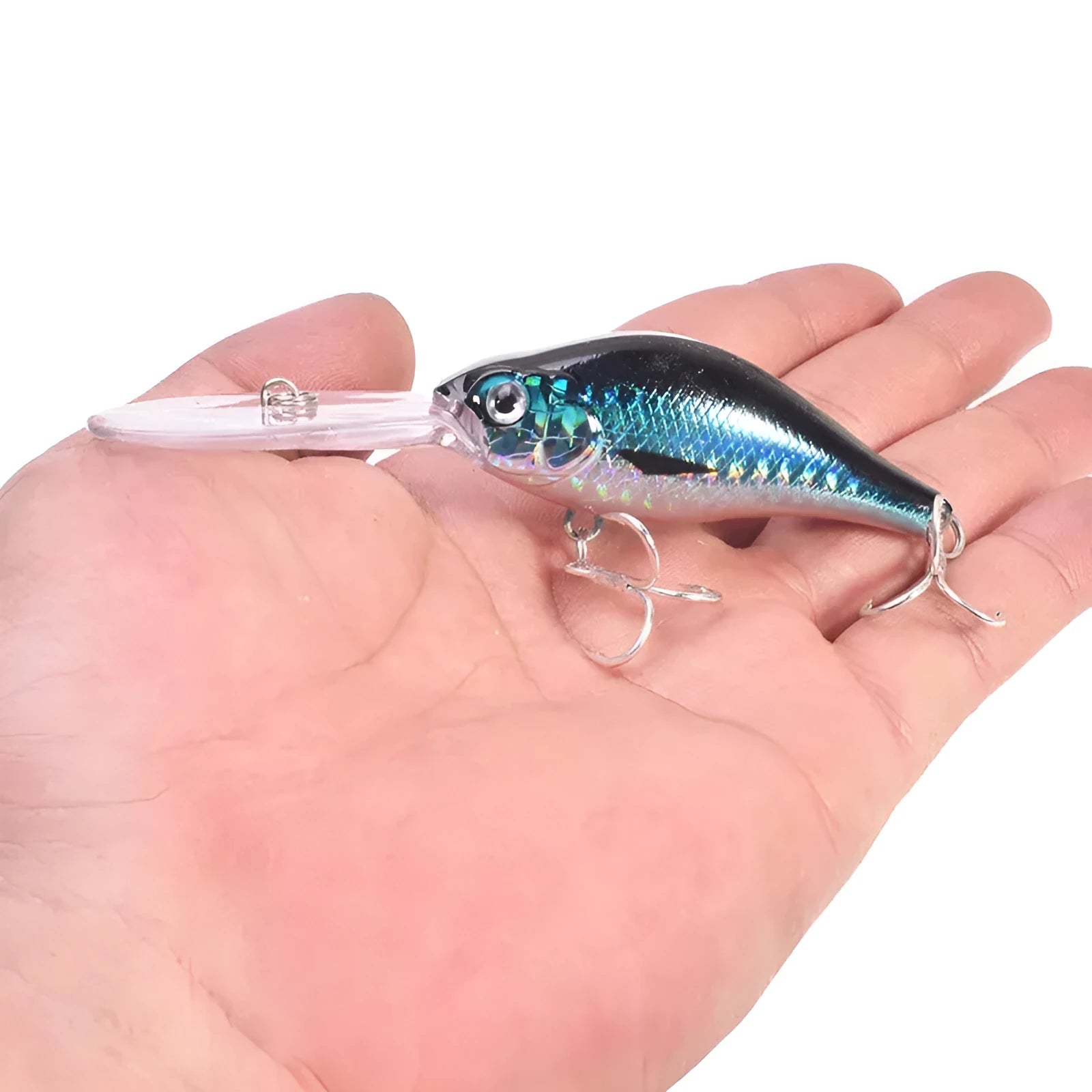 Floating Rock Little Fat Man Mino Lure fishing bait showing 10.5cm length and deep diving long tongue board design