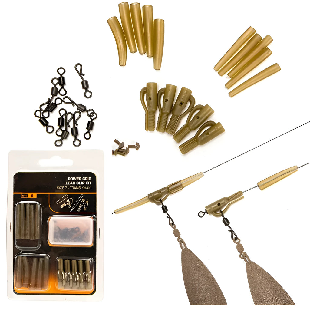 European carp fishing 30-piece accessory card with anti-winding pipes, threaded hoses, rotation pieces and screws