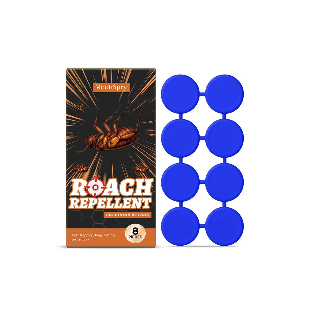 Cockroach killer bait sticker and adhesive glue trap pack for indoor pest control
