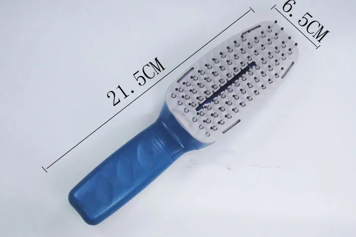 Negative ion pet grooming comb with removable brush head, measuring approximately 21.5cm long