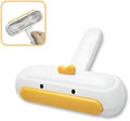 Yellow duck designed portable pet hair remover with reusable bristles for furniture and car seats