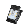 White ABS plastic intelligent induction clip lamp showing clip and sensor, dimensions 11.2 by 7.6 cm.