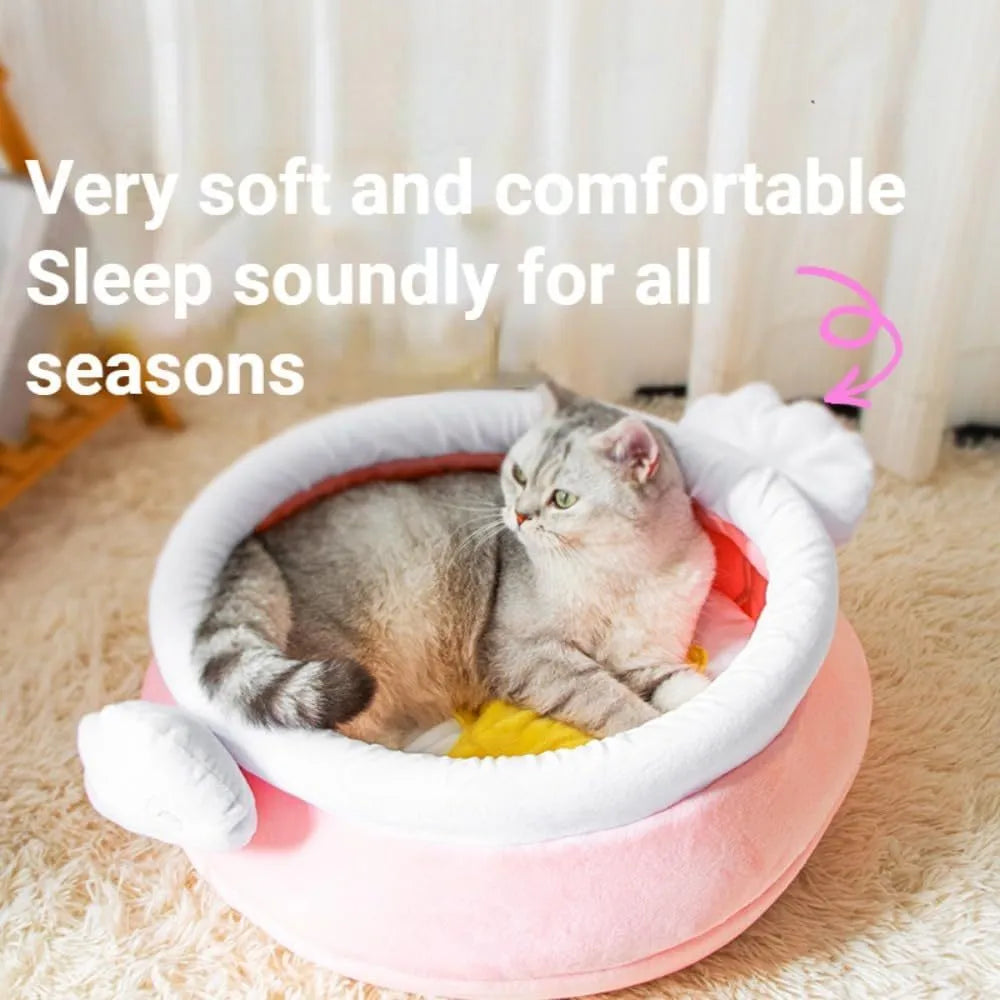 Pink magic honey pot shaped cat sofa bed with removable nest pad for small pets