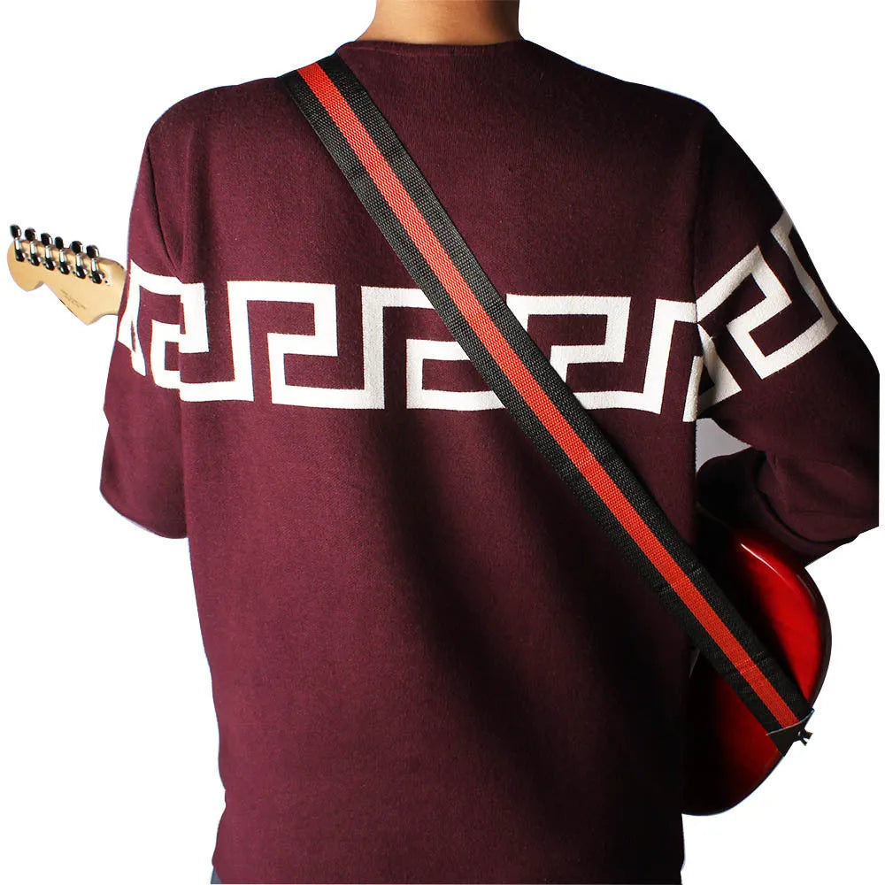 Woven universal instrument strap for guitar, bass, and ukulele in multiple colours