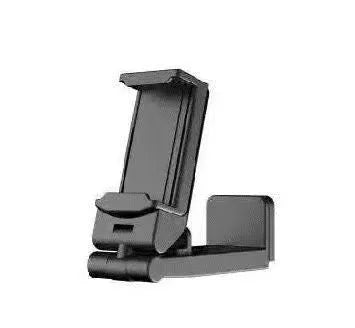 Foldable rotating phone holder in black, grey or green colours on a flat surface