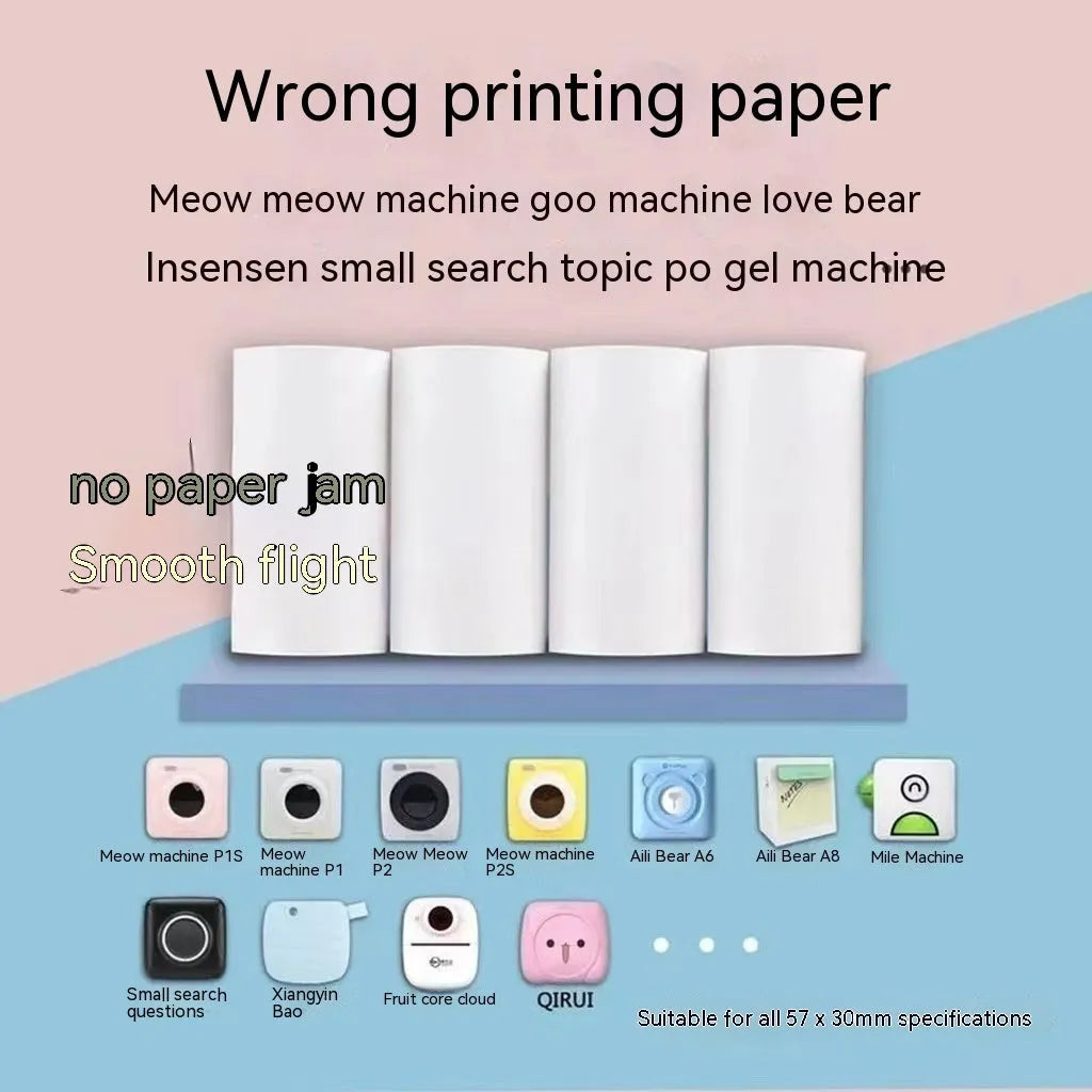 57mm by 30mm thermal paper rolls for student wrong question printers and cash registers