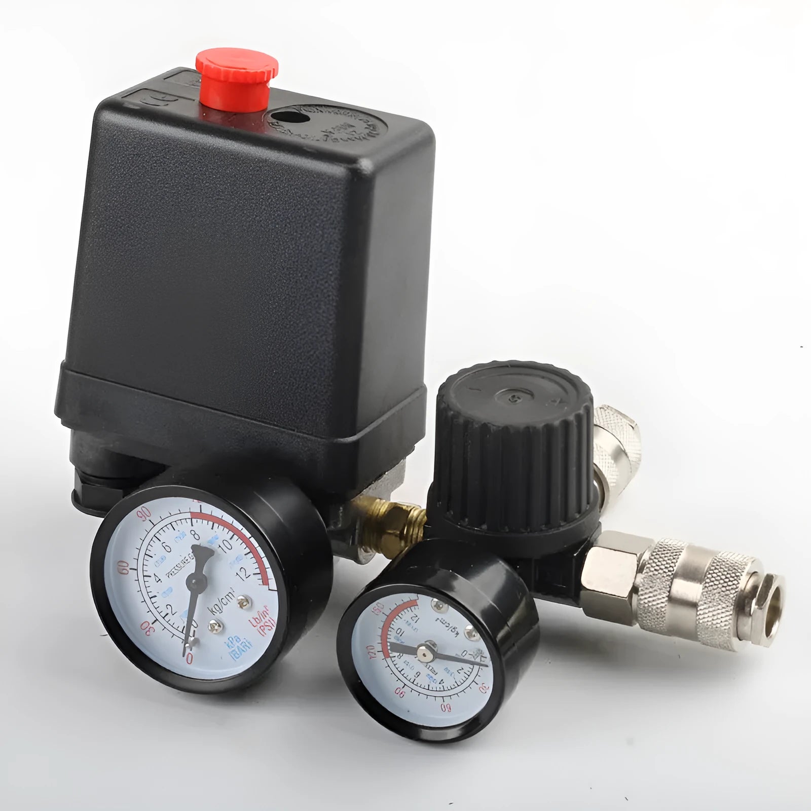 European style air compressor pressure switch with 0.5-0.8MPa range and dual voltage options