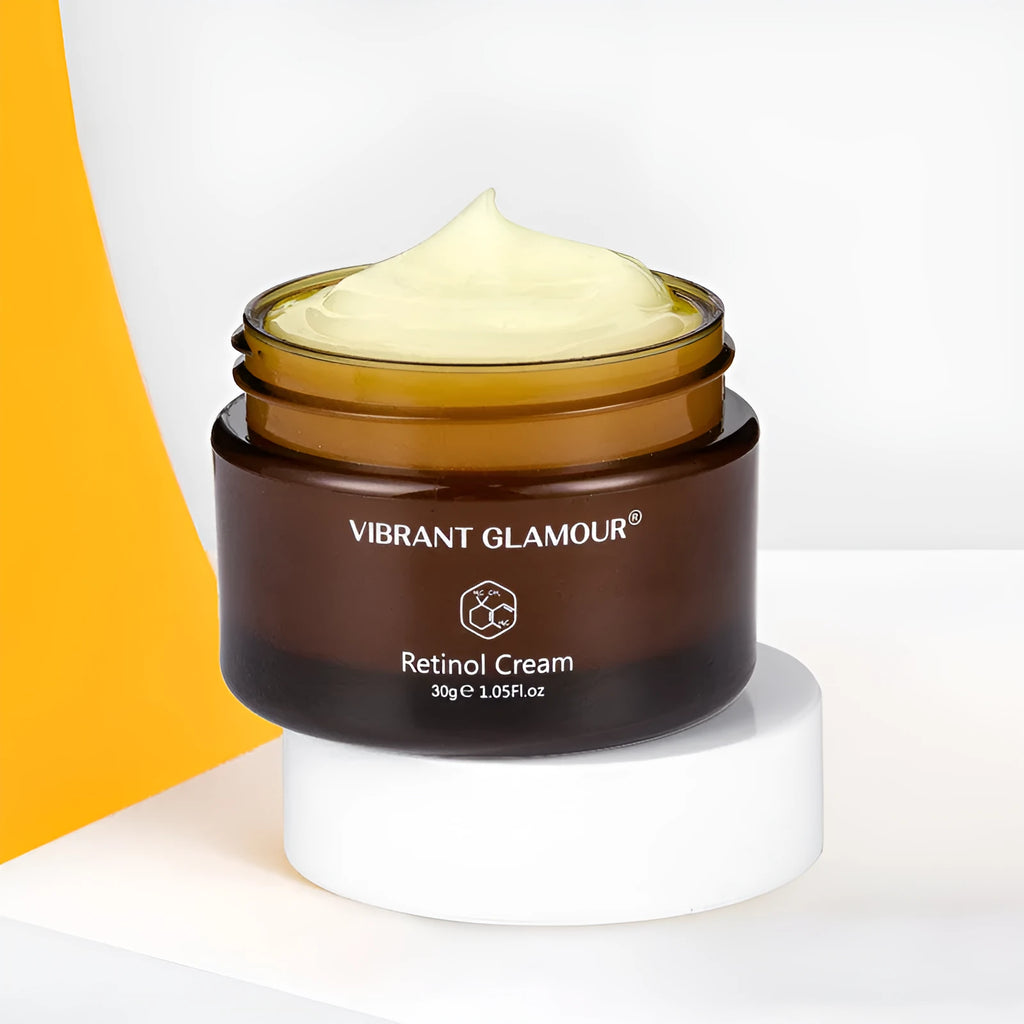 30ml bottle of retinol facial serum for reducing dry lines and fine lines