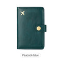 PU leather passport holder with RFID protection in multiple colour options including pink, black, and blue