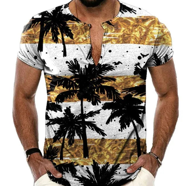 Men's short sleeve polo shirt in bird eye cloth with lapel button design for summer sports wear