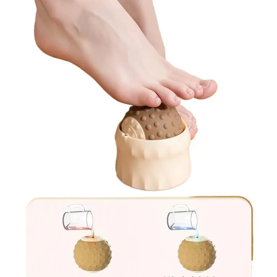 Caramel mocha and green massage balls for cold and hot compress therapy with double and single ball options