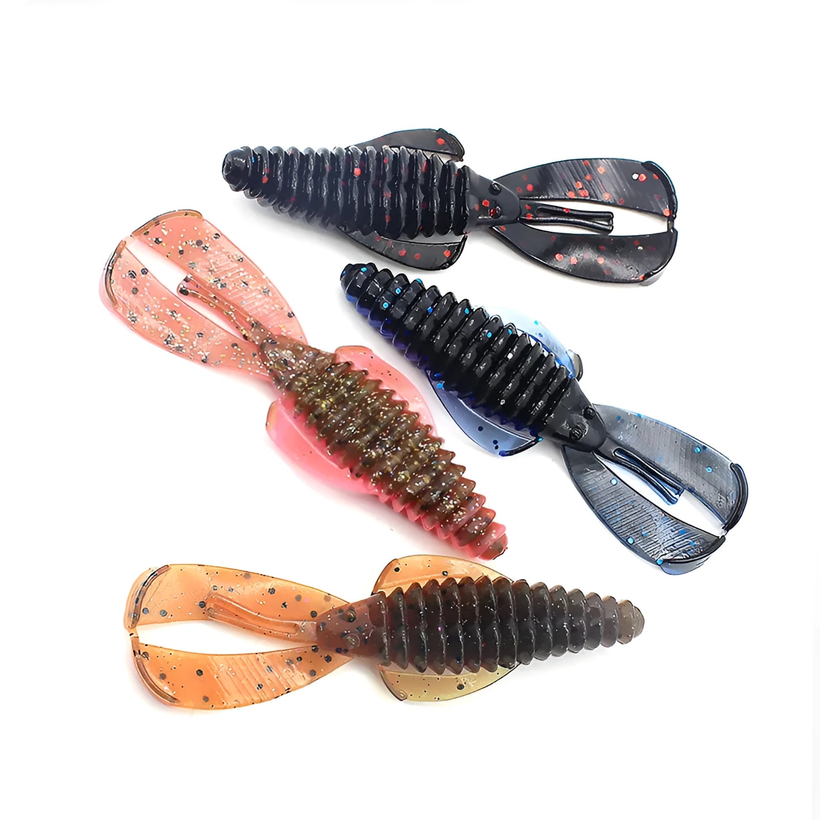 PVC soft bait fishing lure in 8cm and 12cm sizes with multiple colour options for freshwater and saltwater fishing