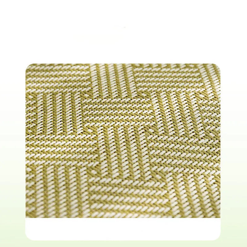 Green fruit-shaped pet nest with a raised backrest edge for dogs and cats on a wooden floor.