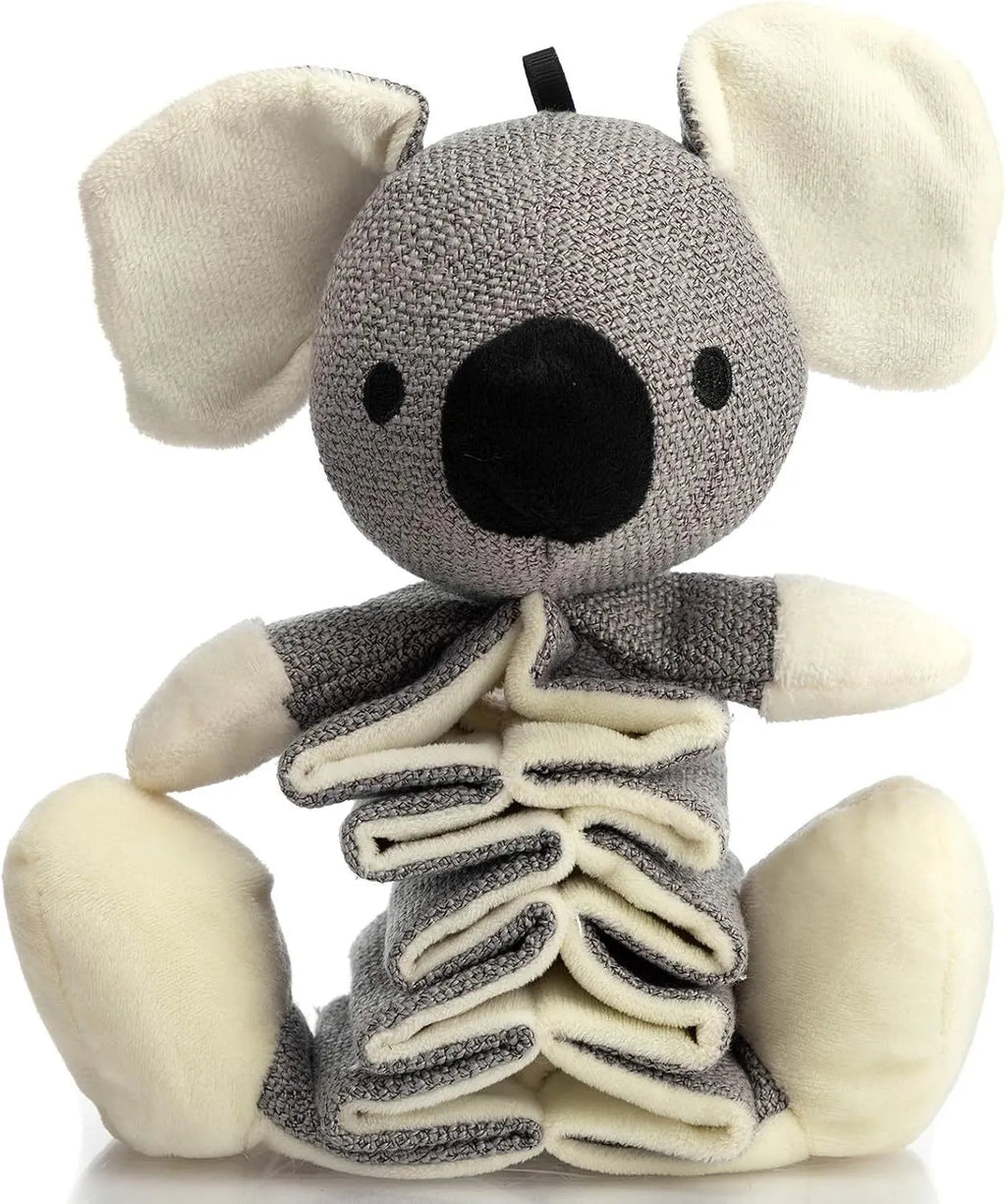 Hollypet grey koala dog squeaky toy measuring 30cm with durable cloth construction