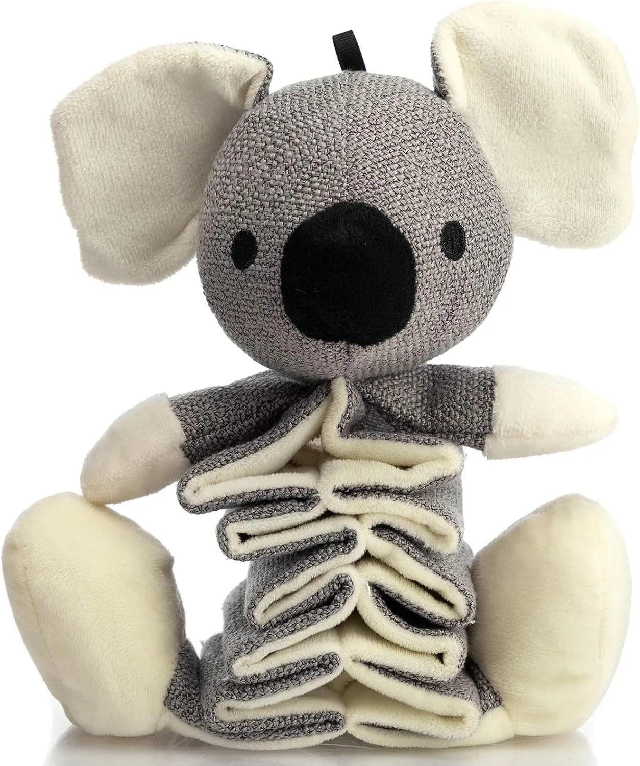 Hollypet grey koala dog squeaky toy measuring 30cm with durable cloth construction