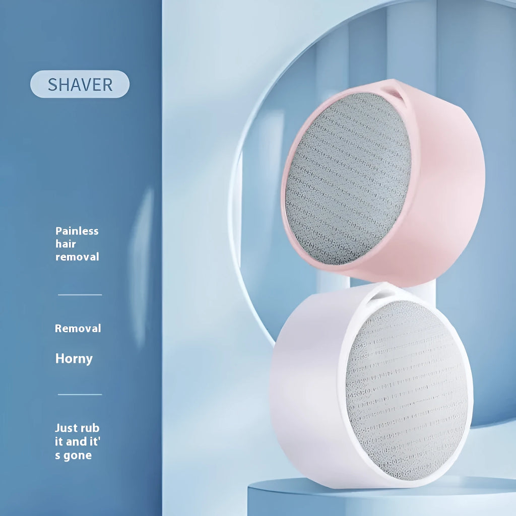 Nano glass epilator and foot grinder two-in-one personal hair removal device with plastic washable construction