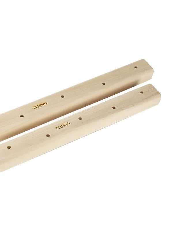 Three wooden fingerboards for grip strength training in 12cm, 40cm and 50cm lengths