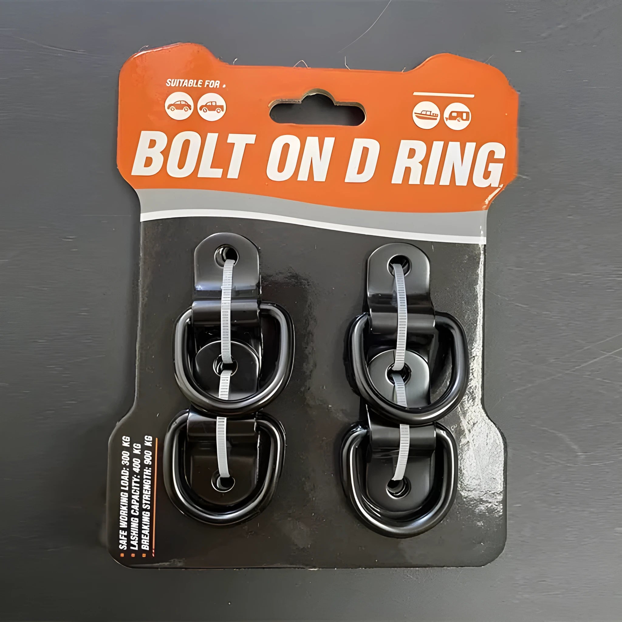 Galvanized carbon steel floor hook with black finish for truck cargo securing