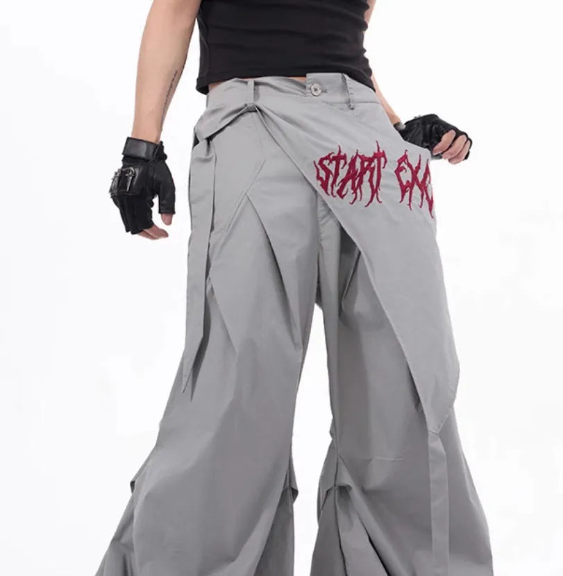 Boy's Korean-style wide-leg summer trousers in solid colours with Asian sizing options
