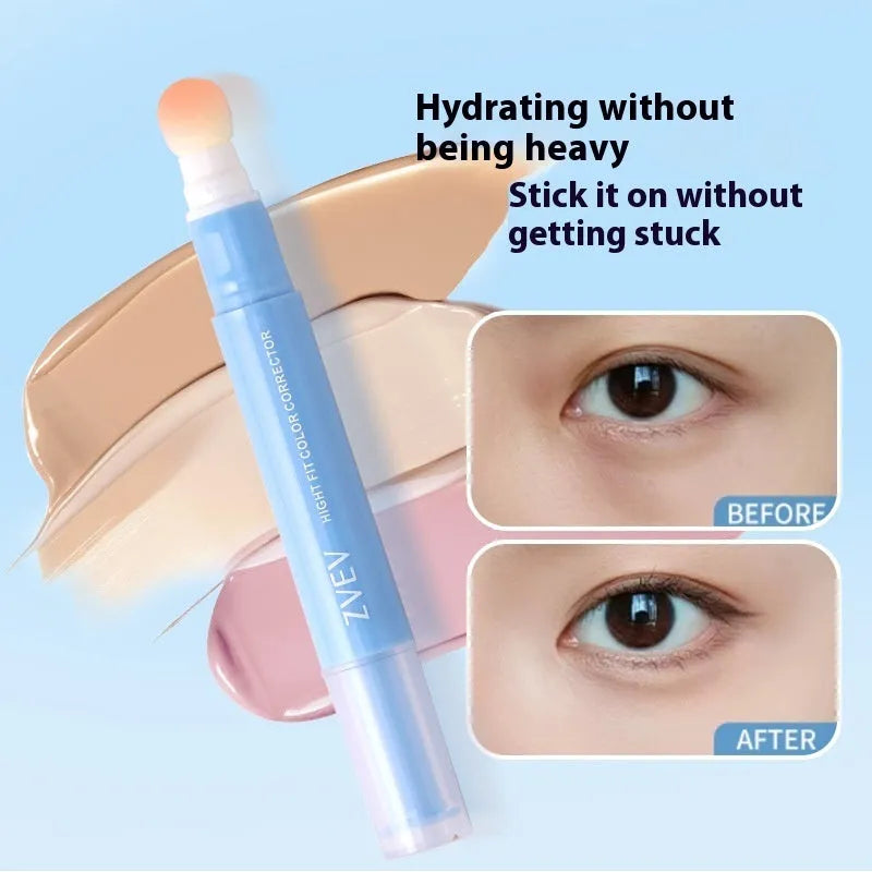 Concealer pen with sponge brush head containing 1.5g of cream in three colour options for skin coverage