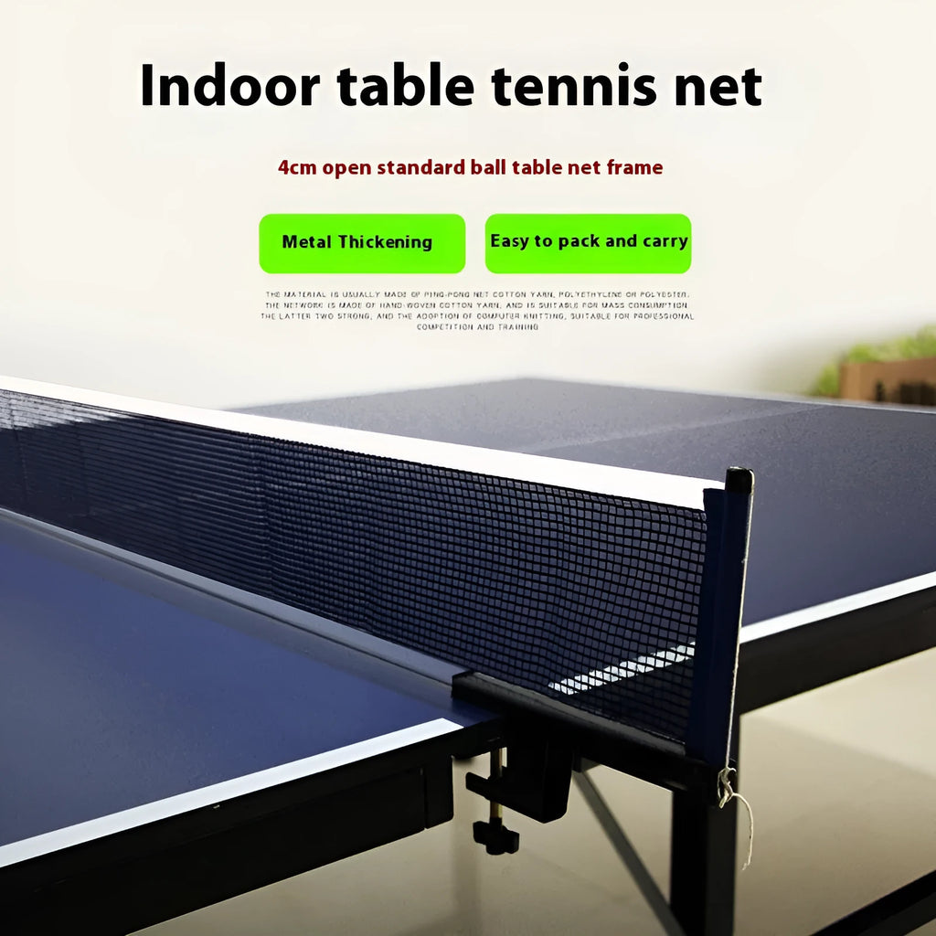 Table tennis post with universal large clip for indoor open grid table tennis tables