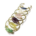Geometric gold winding crystal rough stone bracelet with Bohemian styling