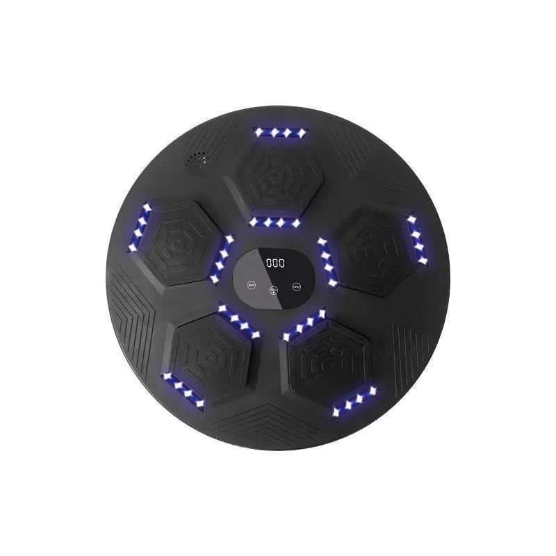 Smart music boxing machine with hanging reaction target wall set and matching boxing gloves