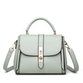 Women's soft PU leather shoulder bag in square vertical messenger style