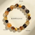Natural yellow tower 10mm artificial crystal string beads bracelet with manual processing