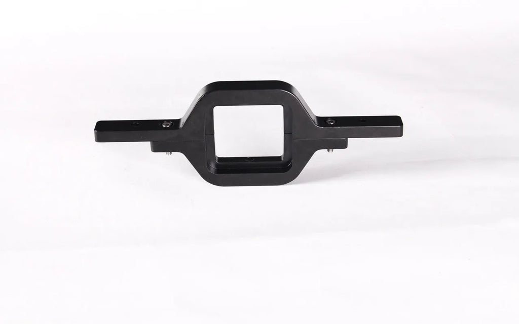 Black metal general coupler bracket for mounting a trailer hook lamp holder on a vehicle.