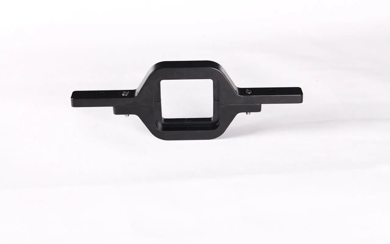 Black metal general coupler bracket for mounting a trailer hook lamp holder on a vehicle.