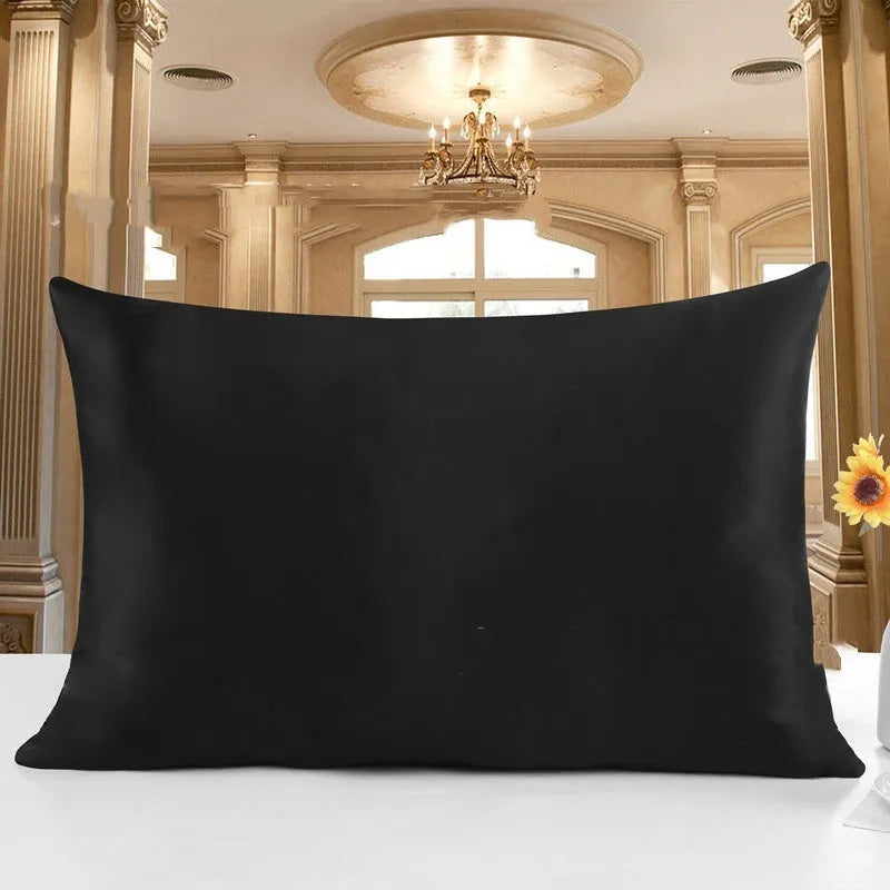 19 Momme double-sided silk pillowcase in apricot colour with hidden zipper closure