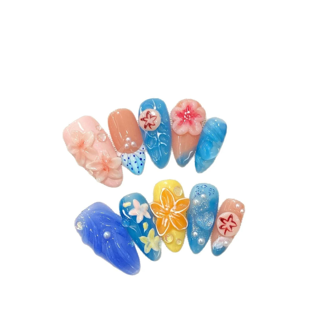 Three-dimensional carved jellyfish plastic wearable armour in almond nail colour for marine costumes
