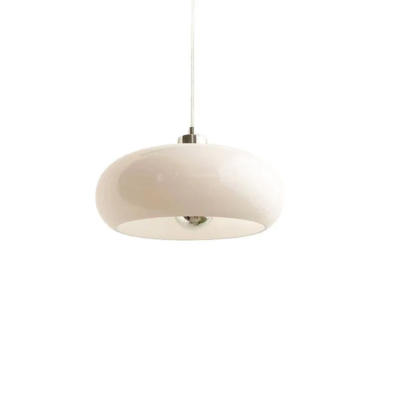 Milk white glass Bauhaus three headed egg tart pendant light ceiling fixture