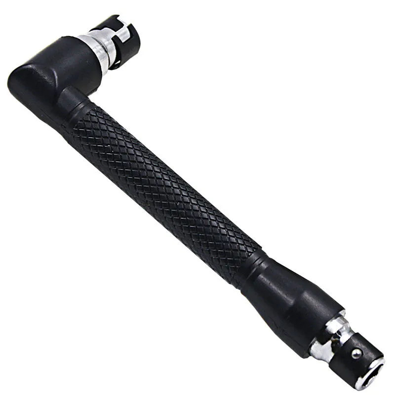 L-shaped double-headed socket wrench with ten drill bits in 45# steel construction