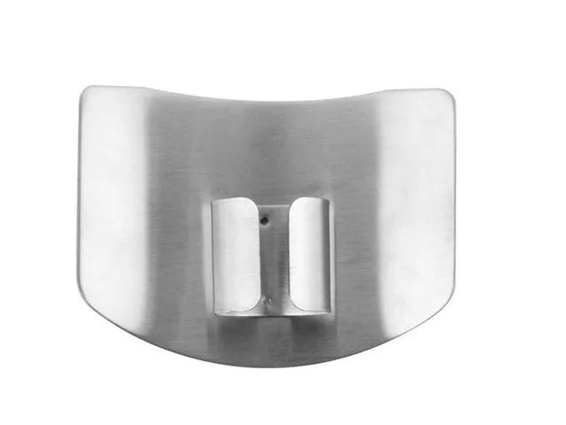 Stainless steel finger guard for kitchen safety during vegetable cutting tasks