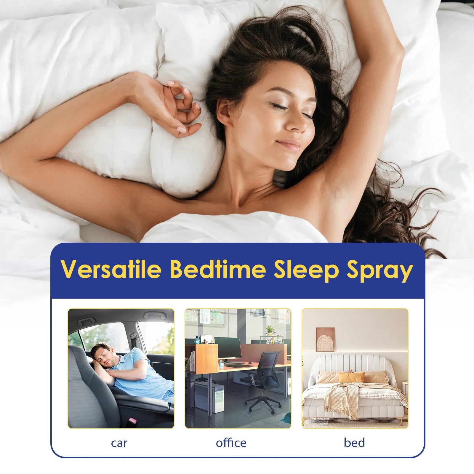 60ml transparent bottle sleep care aromatherapy spray with pump spray mechanism for bedtime relaxation